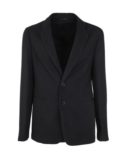 Giorgio Armani Black Piping Jacket Clothing for men
