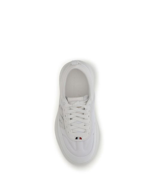 Moncler White Altive Sneakers Nubuck And Suede