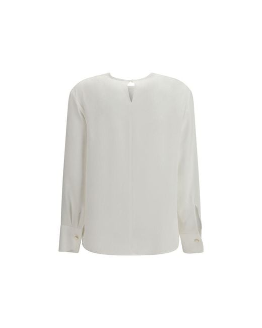 Max Mara White Triacetate Blouse