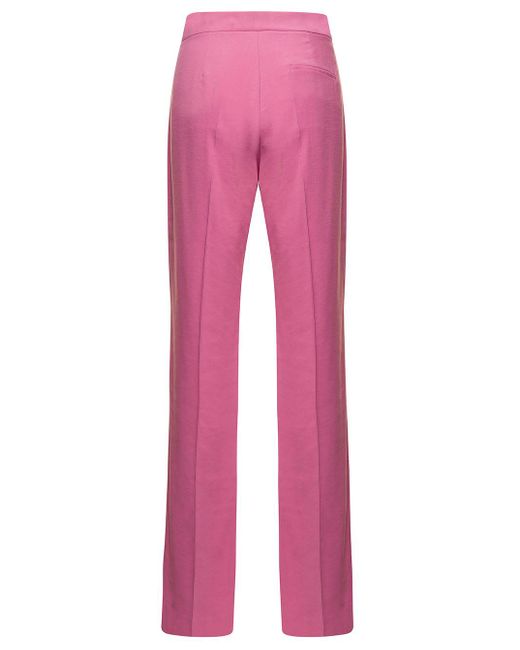 ANDAMANE Pink Straight Trousers Galdys