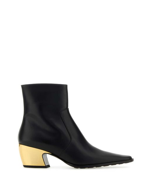 Bottega Veneta Black Calfskin Ankle Boots main image 1