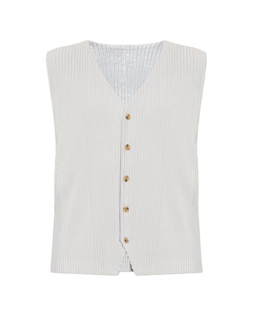 Homme Plissé Issey Miyake White Homme Plisse Issey Miyake Sweaters for men