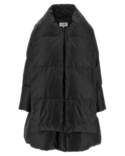 MM6 by Maison Martin Margiela Black Scarf Down Jacket