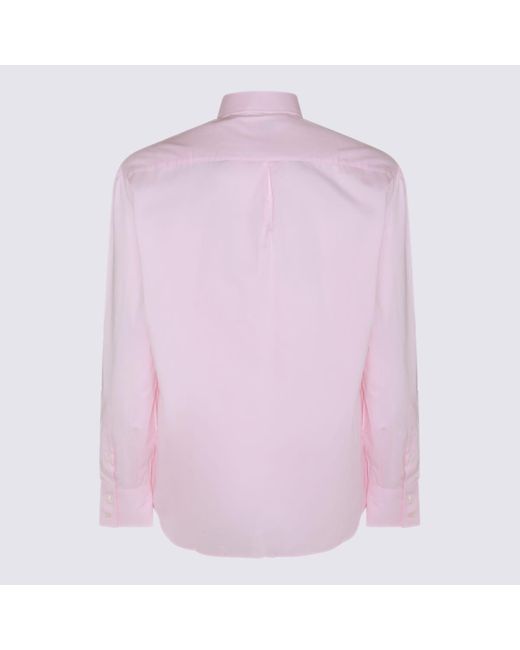 Brunello Cucinelli Pink Cotton Shirt for men