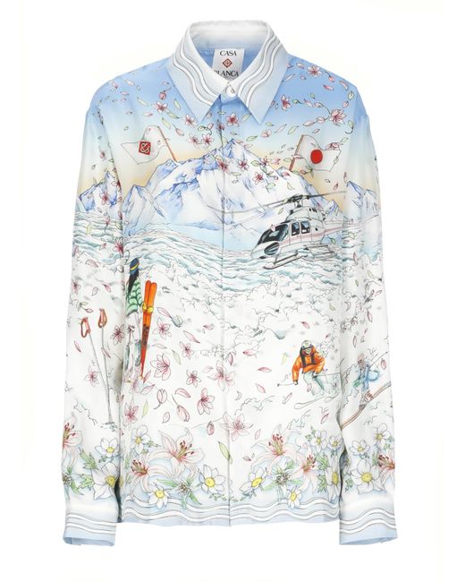 CASABLANCA カサブランカ　silk shirt Casablanca（カサブランカ）の「SILK TWILL CUBAN COLLAR LONG