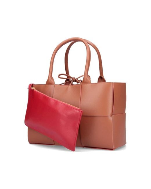Bottega Veneta Red Arco Medium Tote Bag