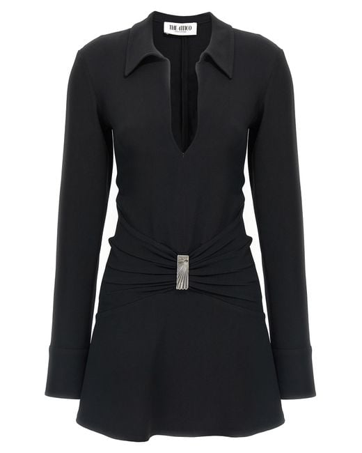 The Attico Black Mini Polo Dress