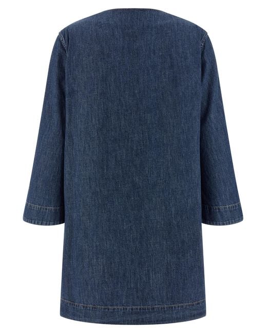 Valentino Garavani Blue Vgold Dress Cotton