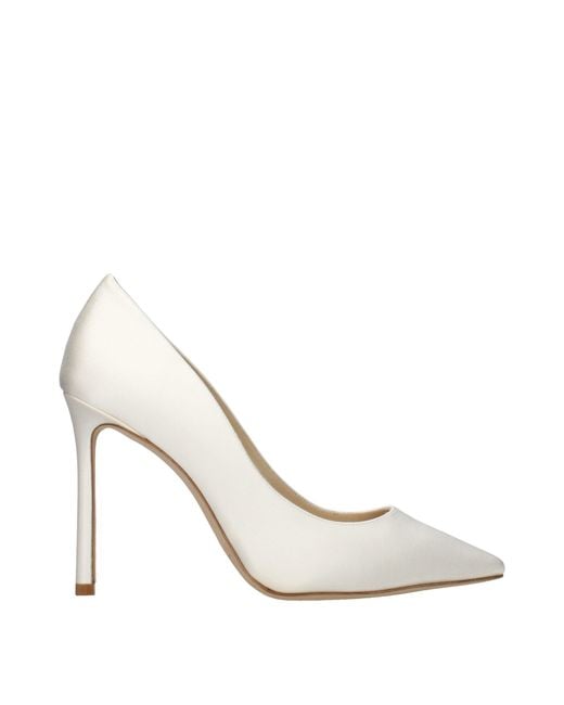 Jimmy Choo White Satin Platform Pumps