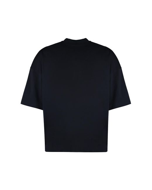 Jil Sander Blue Cotton Crew-Neck T-Shirt for men