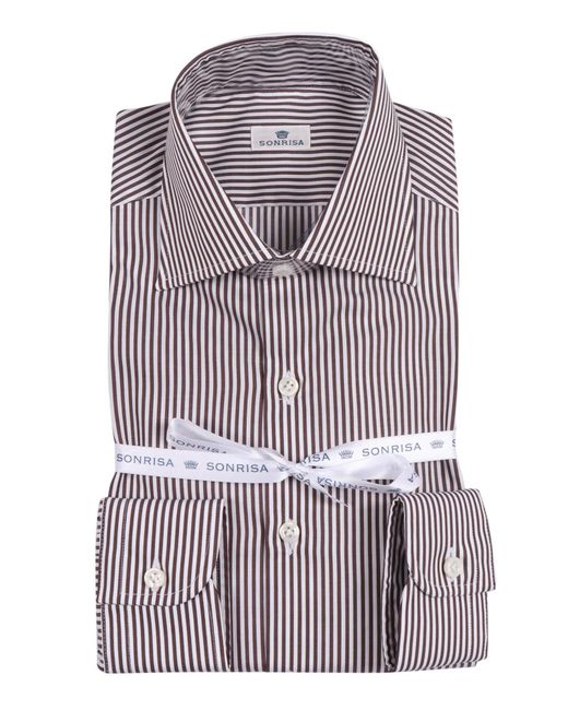 Sonrisa Brown Shirt Cotton for men