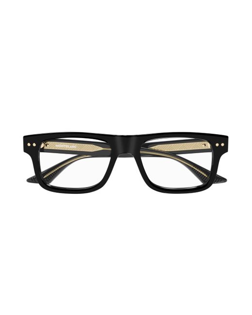 Montblanc Black Mb0289O Linea Snowcap Eyeglasses for men