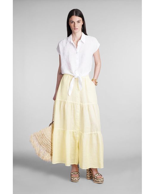 120% Lino Yellow Skirt
