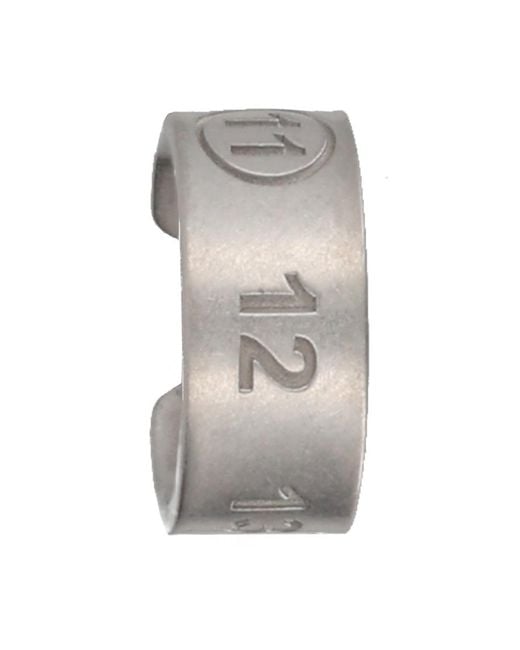 Maison Margiela Gray Ear Cuff Number Reference Brass Earrings for men