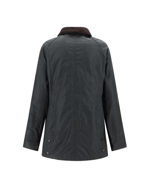 Barbour Gray Breadnell Waxed Jacket Cotton Down