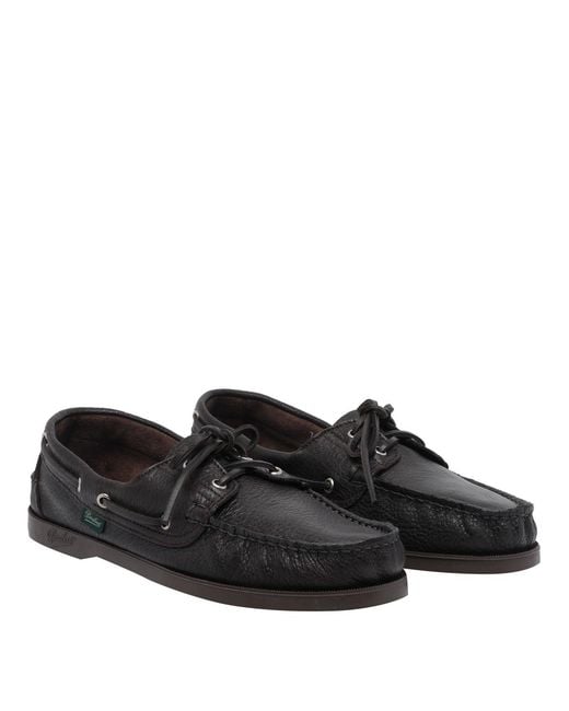 Paraboot Black Calf Leather/Rubber Sole for men