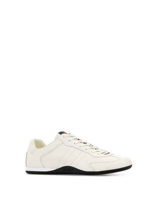 Gucci White Leather Shift Sneakers for men
