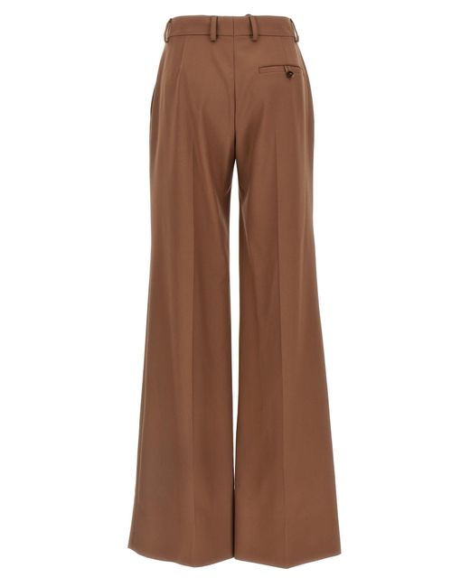 Stella McCartney Brown Flared Wool Trousers