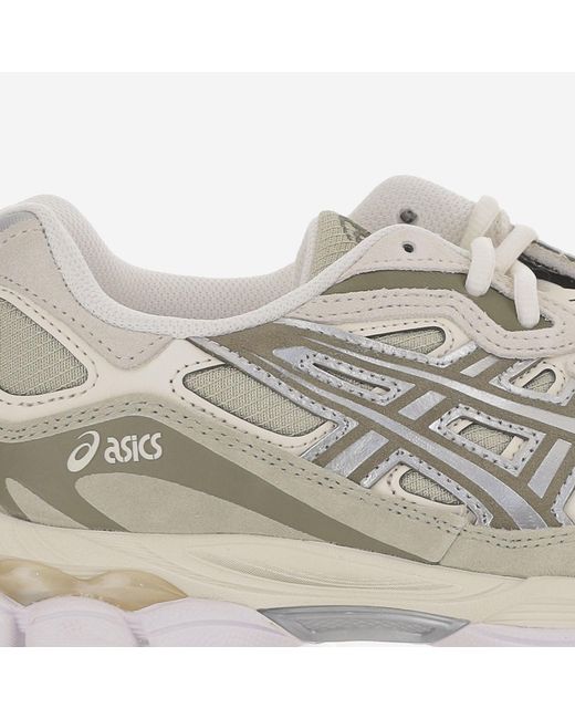 Asics Gray Sneakers Gel-Nyc Leather And Textile Trainers