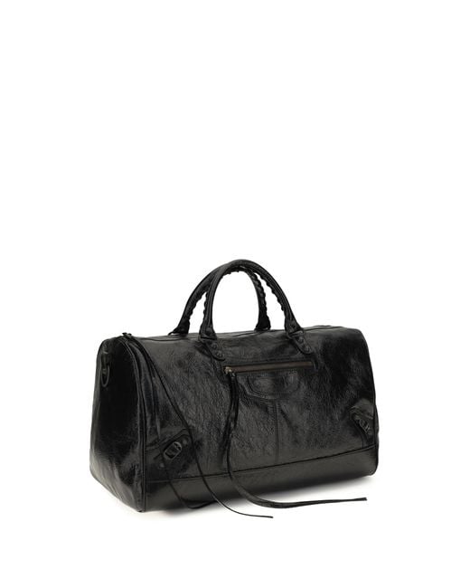 Balenciaga Black Large Le City Boston Travel Bag Lamb Ovis Aries for men