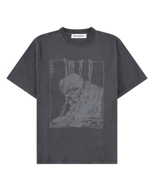 Our Legacy Gray T-Shirt "Box" for men
