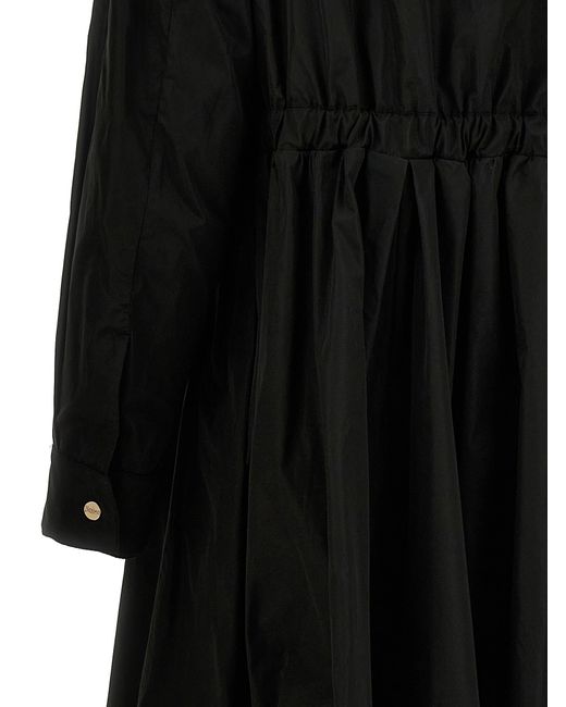 Herno Black Nylon Maxi Dress