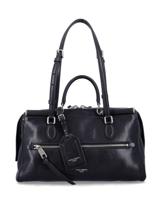 Dolce & Gabbana Black Dolce & Gabbana Vittoria Calfskin Bag