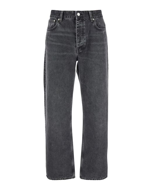 Won Hundred Gray Denim Jeans With Belt Loops For Organic Cotton for men