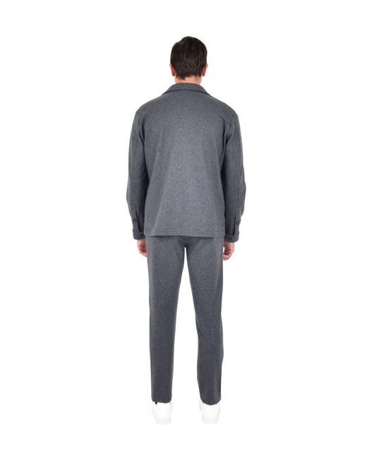 Drumohr Gray Shirt With Button Closure Wool for men