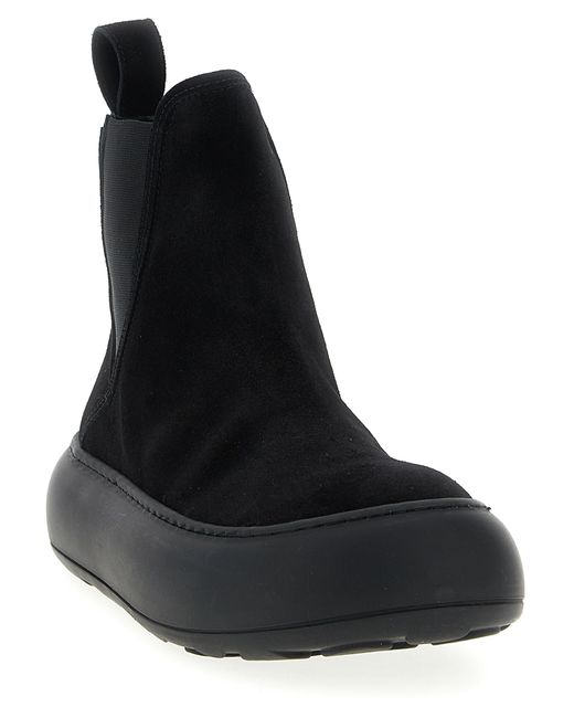 Moschino Black Calfskin Chelsea Boots