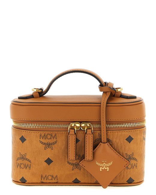 MCM Brown Aren Vanity Case Handbag