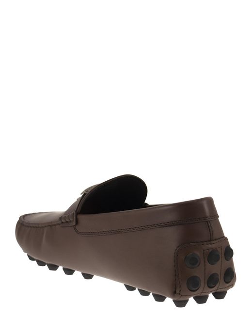 Tod's Brown Moccasin With Macro Rubbers for men