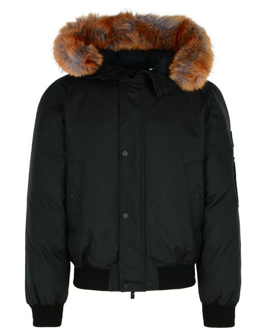 Burberry Hooded Puffer Down Jacket in Black for Men Lyst UK