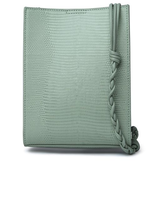 Jil Sander Tangle Small Crossbody Bag In Pastel Green Calf Leather