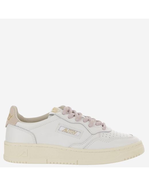Autry Metallic Sneakers Medalist Low Leather Trainers