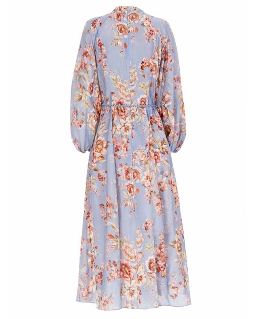 Zimmermann White Multicolour Linen Dress