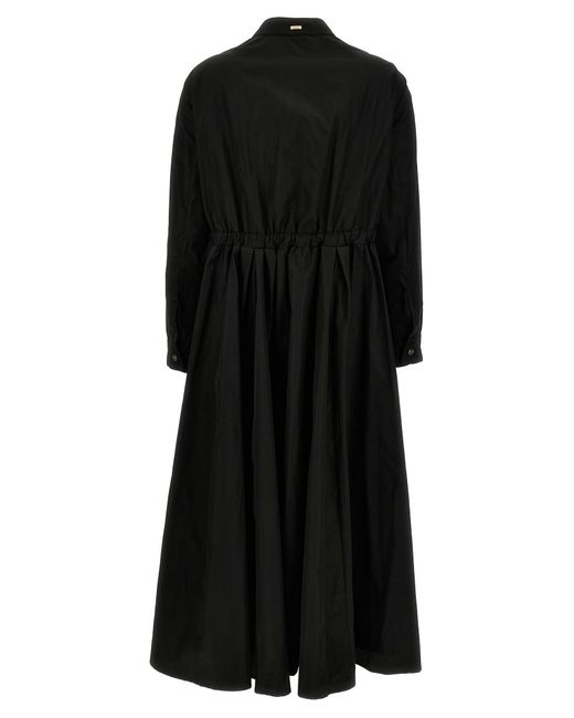 Herno Black Nylon Maxi Dress