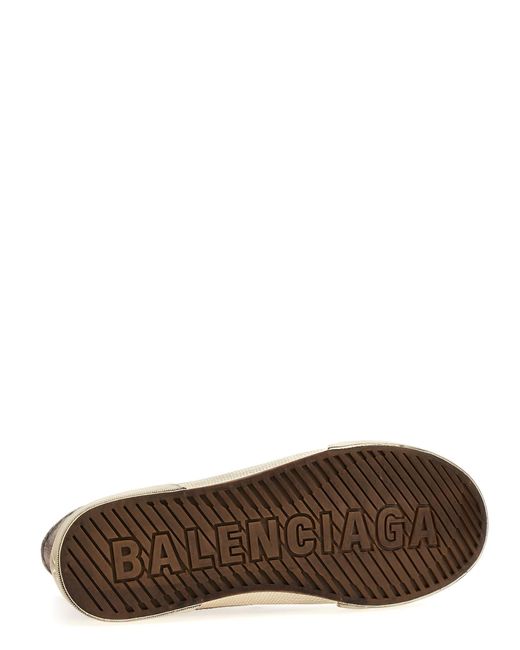 Balenciaga Brown Paris High Top Sneakers