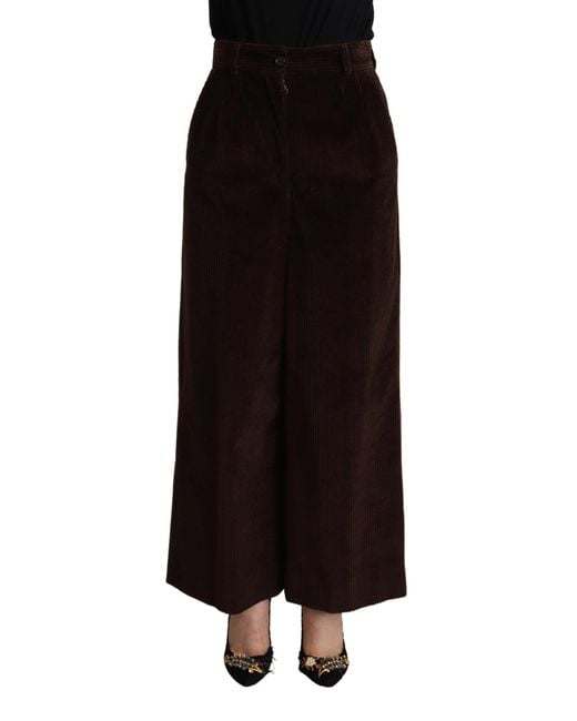 Dolce & Gabbana Black Elegant High-Waisted Wide Leg Pant