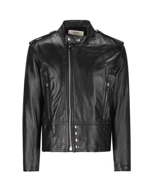 Céline Black Racer Blouson Jacket for men