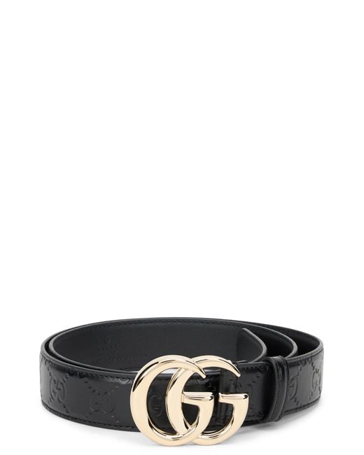 Gucci Black Belt With Logo Buckle, Calfskin