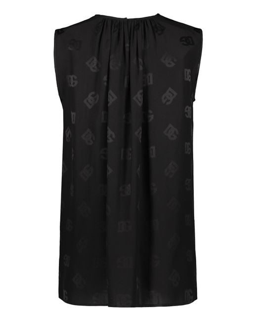 Dolce & Gabbana Black Silk Blouse