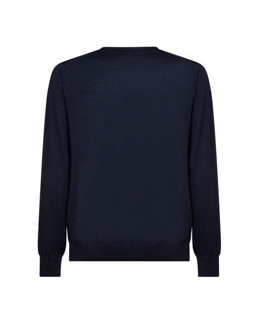 Prada Blue Crewneck Sweater Virgin Wool for men