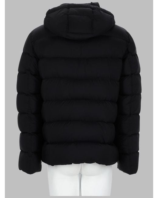 Herno Black Quilted Hooded Jacket Polyamide Trench & Raincoats for men