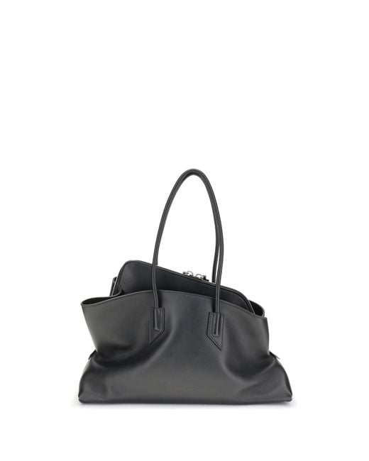 The Attico Black La Passeggiata Shoulder Bag Calf Leather Bos Taurus