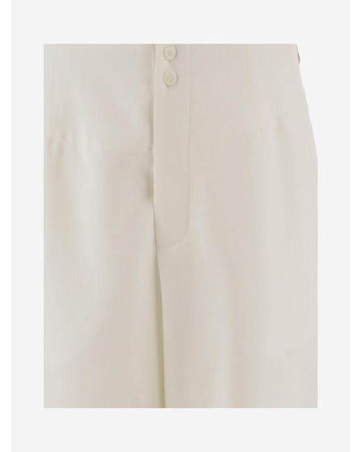 Jacquemus White Short Trousers Moisson Wool for men