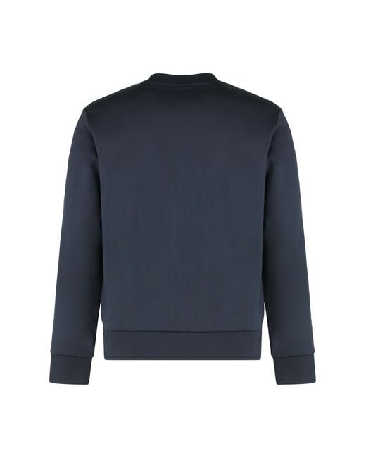 Boss Blue Logo Detail Cotton Sweatshirt Sweatshirts for men