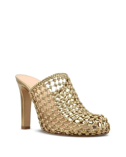 Ferragamo Metallic High-Heeled Mules