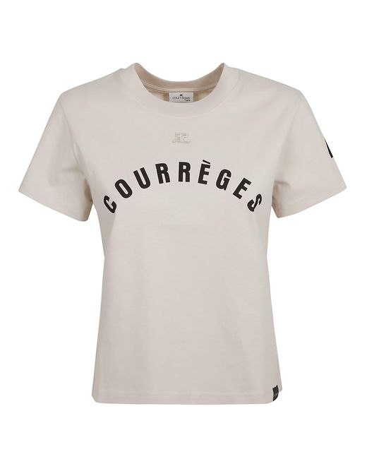 Courreges Natural Ac Straight Printed T-shirt