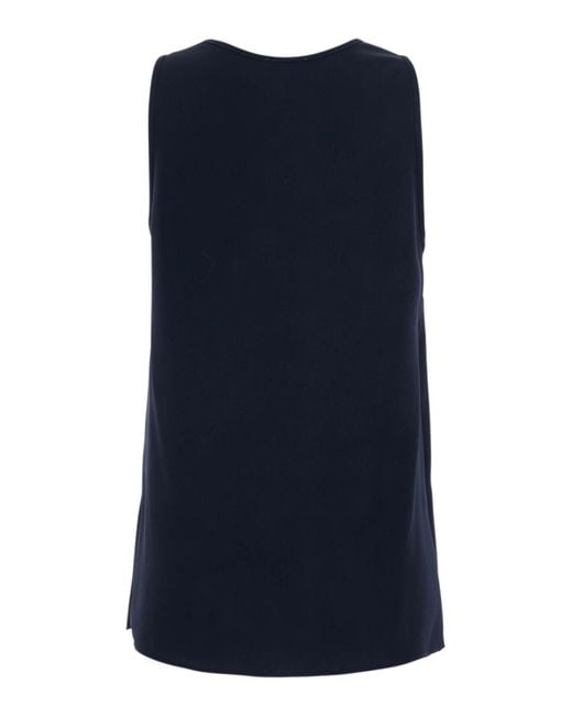 P.A.R.O.S.H. Blue P.A.R.O..H. Short Sleeve Blouse Light Polyester